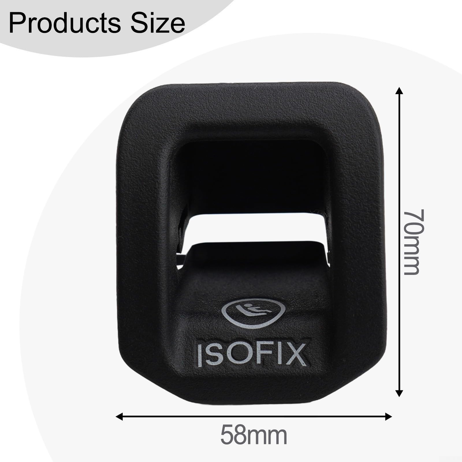 Copertura ISOFIX per seggiolino per bambini, in ABS, nera, con montaggio ISOFIX per classe CLA GLA W176, nero