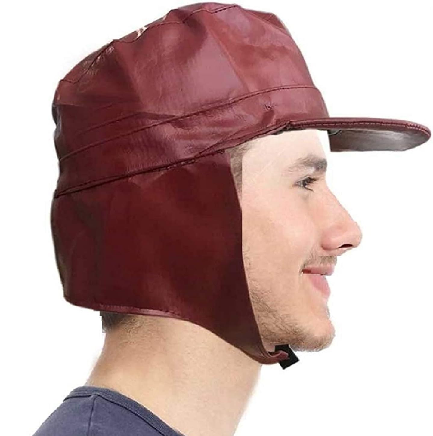tqloqz Caps Men Synthetic Rain Hatwater Proof caps and Hats for Rainy Season Brown-picture-48