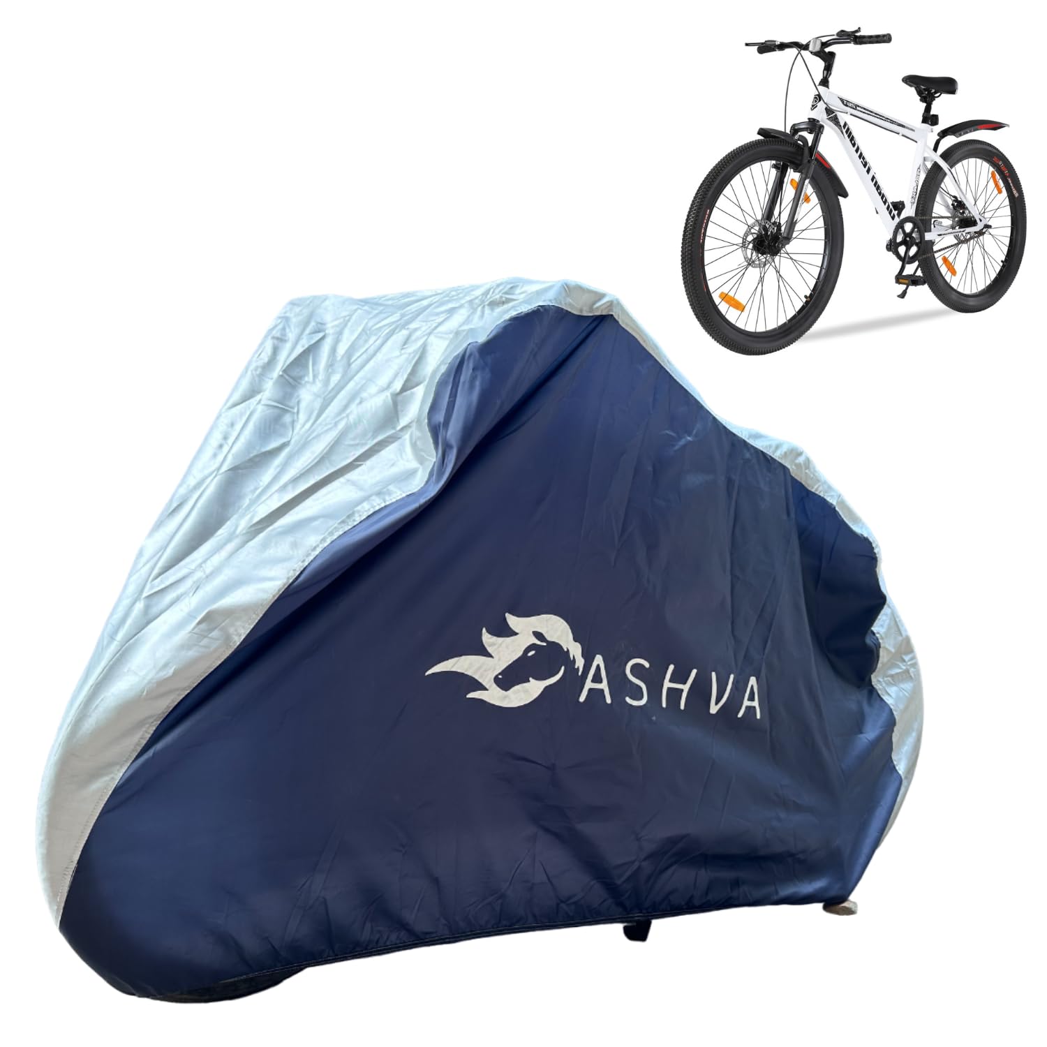 ASHVA Stylish Bicycle Cover, WaterResistant, UV Protection, Heat Resistant & DustProof, Ultimate Protection for Your Bicycle, Compatible with all Models, Blue Silver (B0D6RLJPYG) Amazon Price History, Amazon Price Tracker