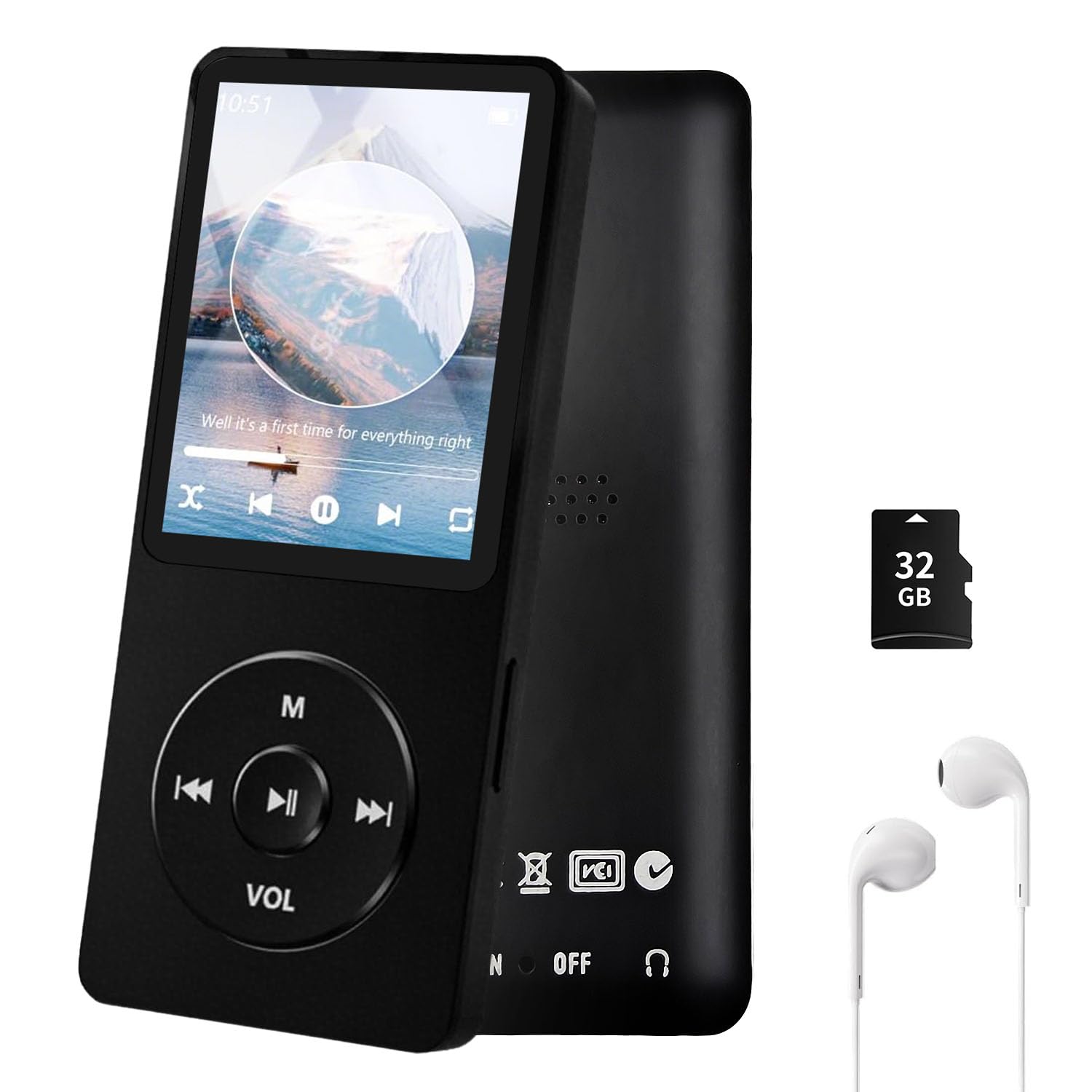 【新型モデル 26g軽量】MP3プレイヤー 32GBのSDカード付き 音楽プレーヤー 128GB拡張可能【大容量&スピーカー内蔵&有線イヤホン】小型ミュージックプレイヤー HIFI音質 大画面 HD画質 有線/無線 音量調節 使いやすい ロックボタン誤動作防止 多機能MP3プレーヤー 携帯音楽プレーヤー 録音/FMラジオ/電子ブック/アラームなど機能付き 通勤/スポーツ/語学学習/ギフト