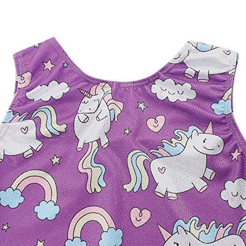 Image of HOZIY Gymnastics Leotards for Girls Unicorn Aurora Rainbow Mermaid Dinosaur Cupcake Sparkle Biketard Toddlers Kids Children
