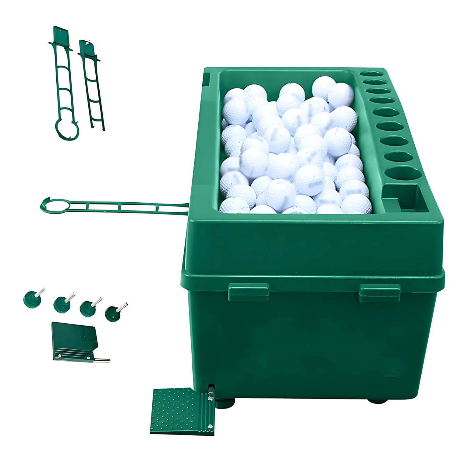 Półautomatyczny,Regulowany Dozownik Piłek Golfowych,Automatyczny Dozownik Piłek Golfowych,Duża Pojemność 60-100 Piłek,do Prywatnych Siatek Treningowych Driving Range'Ów