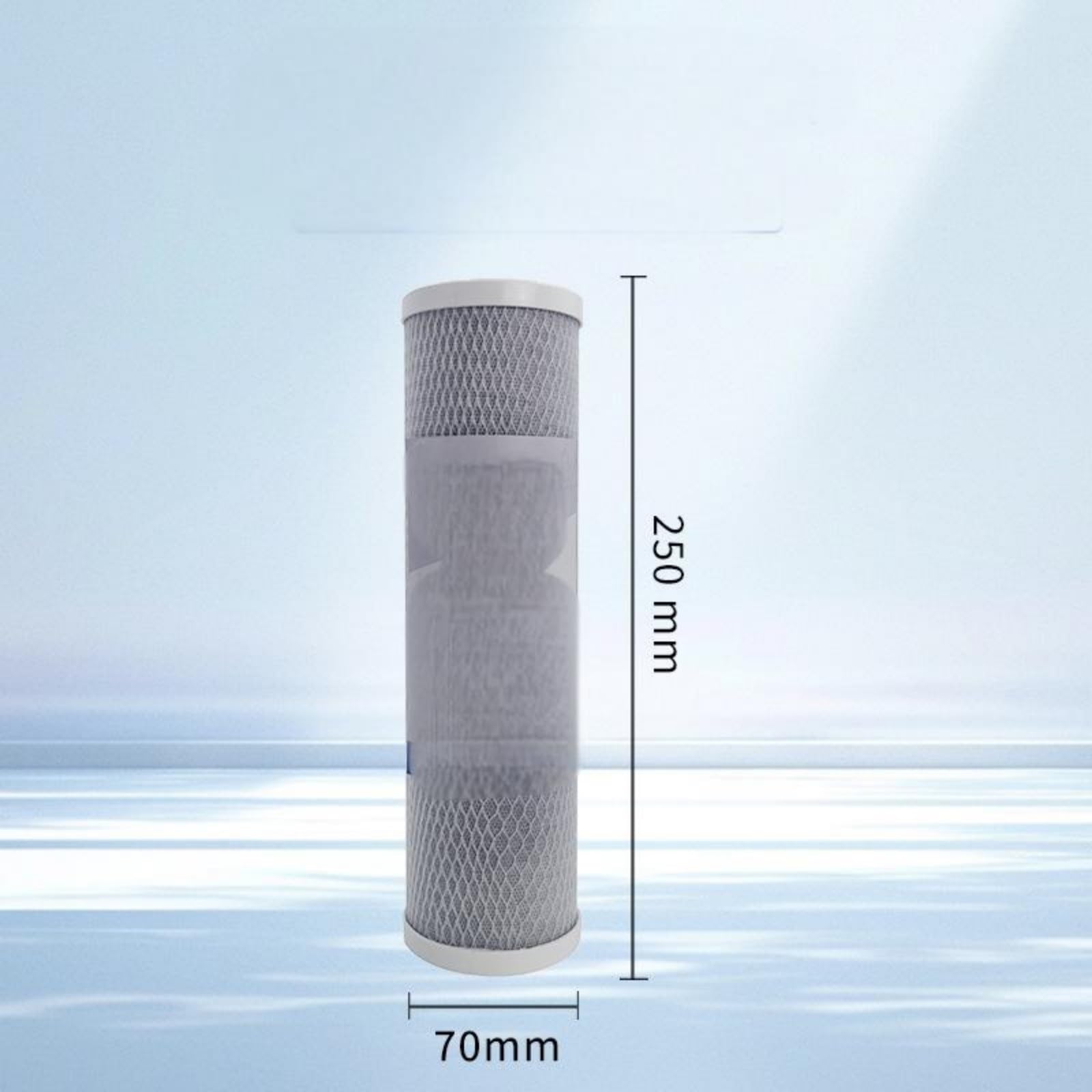 Filtre purificateur d'eau 10 pouces (UDF) à charbon actif granulaire + filtre en coton PP + comprimé CTO Installation facile