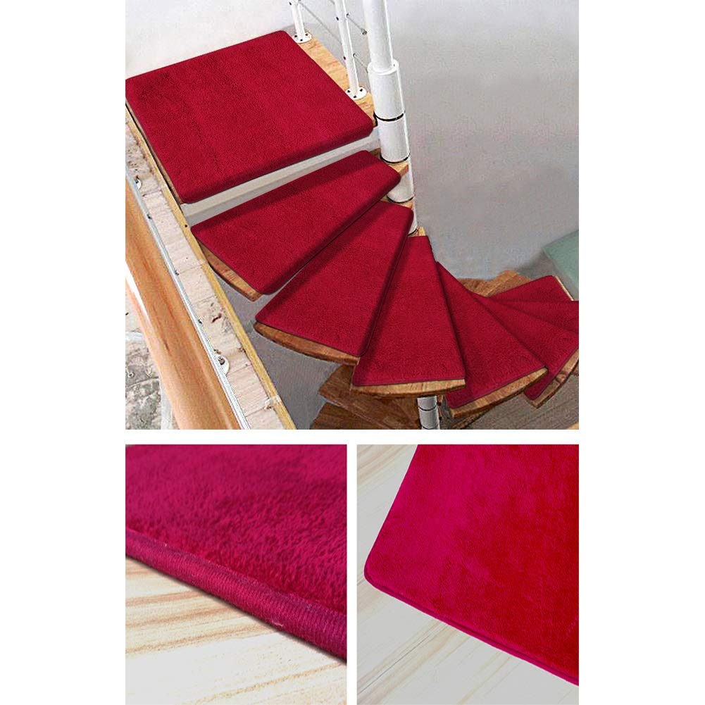 Antiscivolo per Tappeti Gradini Scala Interne ed Esterne, Tappeto Antiscivolo per Scale In Legno, Copri Gradini In Rivestimento per Scala Marmo, 7 Tappetini per Scale Con Fondo In Gomma ( Color