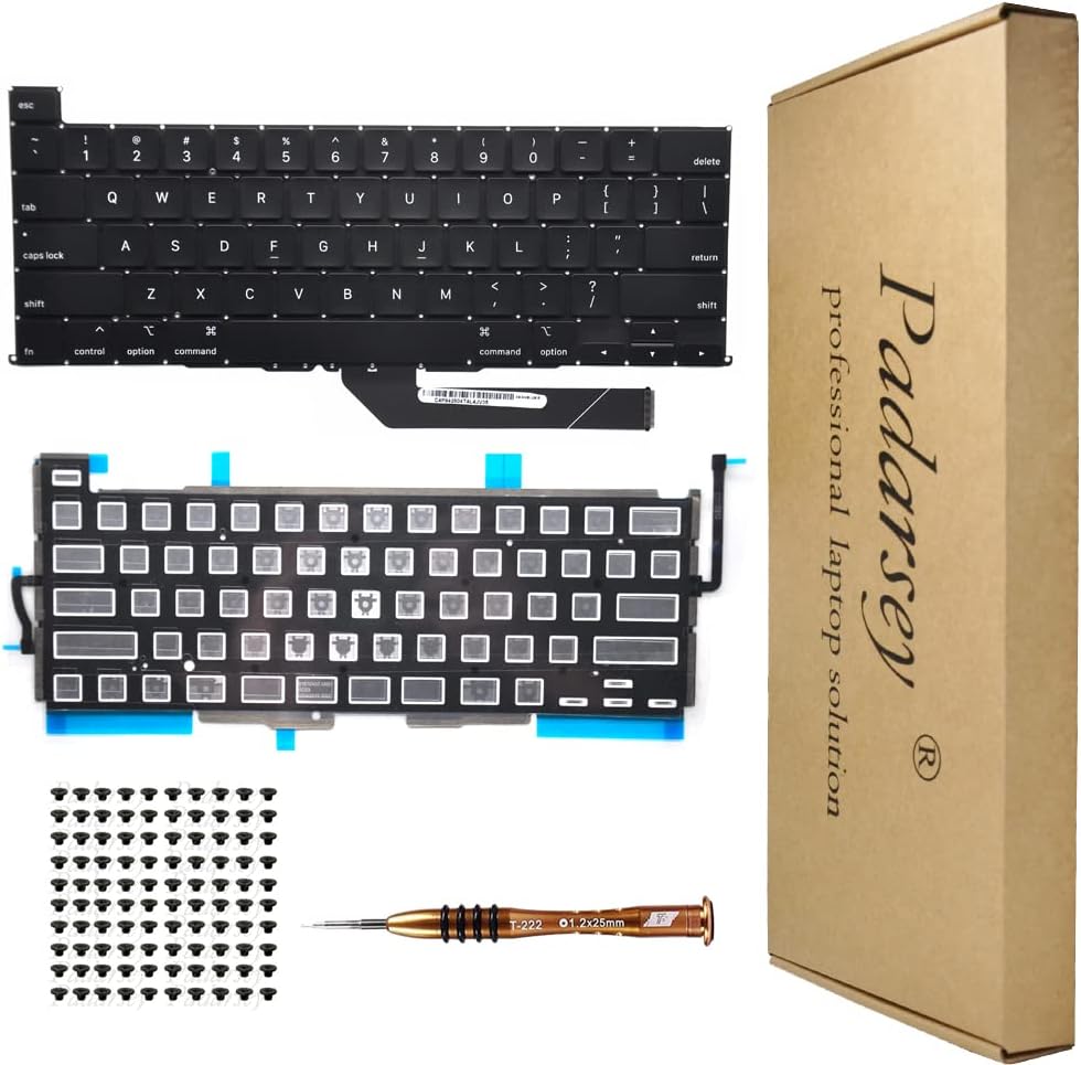 Replacement Backlight Backlit Keyboard Compatible with MacBook Air M2 Retina 13.6 inch A2681 2022 Year Laptop MLY33LL/A MLY43LL/A Dark Blue US Layout with Keyboard Screws and Screwdriver