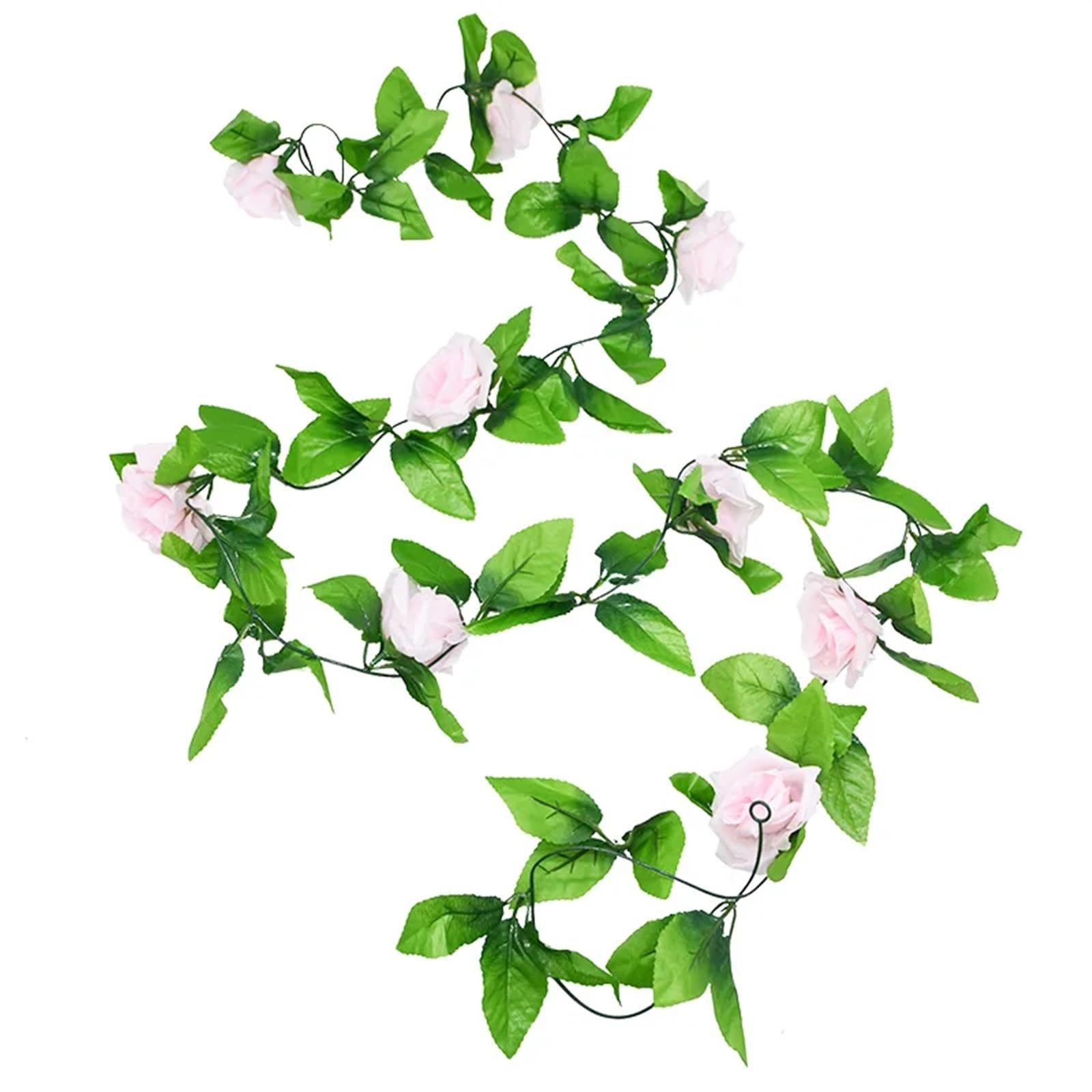NDSJAIE Artificial Flower Vine 180cm Fake Ivy Wisteria Flowers Artificial Plant Vine Garland for Room Garden Decorations Wedding Arch Baby Shower Floral Decor For decoration(230cm H01)