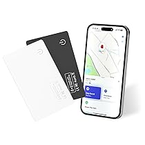 Smart Card Slim Thin, Localizzatore di Portafoglio Tracker Card, Compatibile con Apple Find My (solo iOS), Impermeabile IP67, Trova oggetti per etichette bagagli, passaporti, telefono (Bianco e Nero)