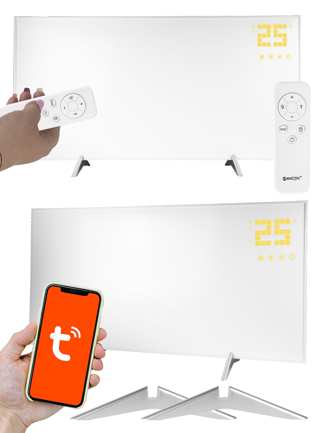 MALTEC CARBON770W-PRO WiFi promiennik podczerwieni i aplikacja Termostat Timer płyta grzewcza