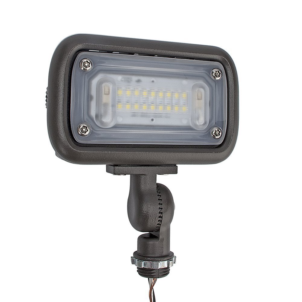 Escolite LED Flood Light Outdoor with Adjustable Knuckle Mount Dark Bronze 15W 1500lm 120-277V