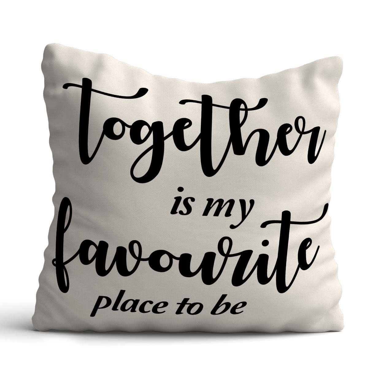 Giftcart Valentines Day Cushion Cover, Decorative for Bedroom, Sofa Couch Home Decor, Valentines Gift for Women Men Beloved (Together is My Favorite Place, Polyester Canvas) (B09NRRQNFN) Amazon Price History, Amazon Price Tracker