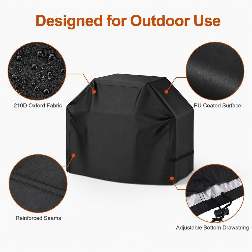 Copertura per Barbecue per PGS T40 Stainless Patio Base 2026+ | Resistente, impermeabile, antistrappo, resistente ai raggi UV, vestibilità sicura, con coulisse