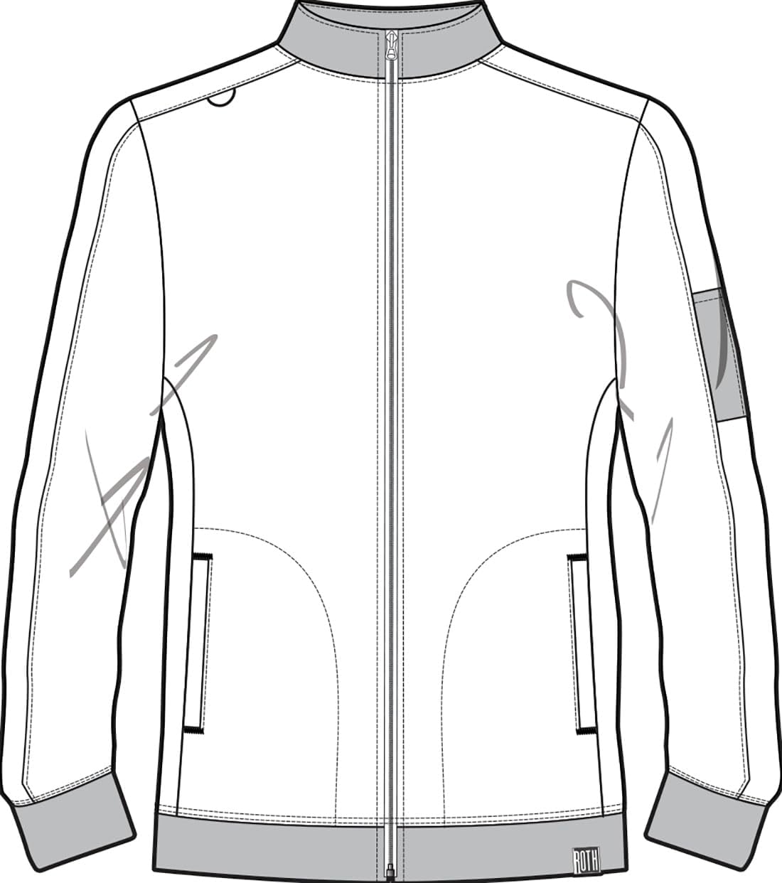 Med Couture Men's Warm-Up Jacket with 3 Pockets, Zip Front Closure and 2-Way Stretch Fabric - MC7678 - Image 5