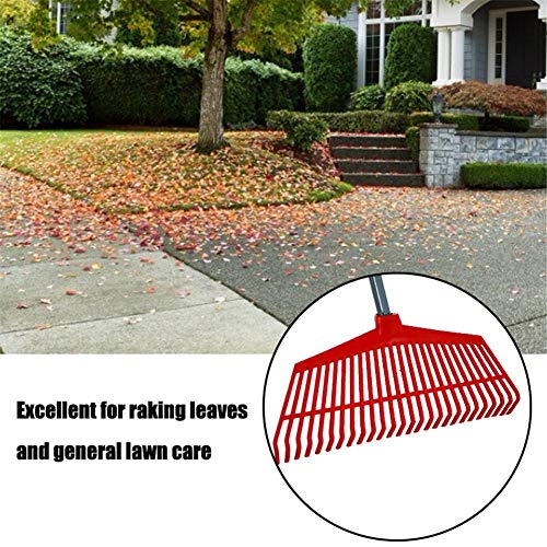 SNIIA 26 Teeth Rake Raking Leaves Gardening Plastic Grass Lawn Raking Rake Odorless and Non-Toxic Garden Tool for General Lawn Care Suitable