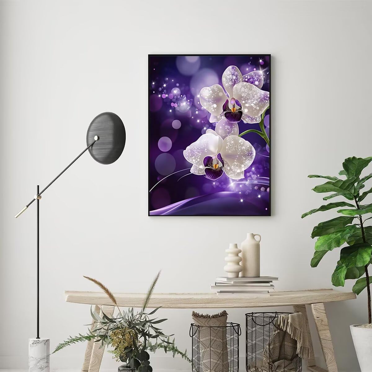 Dipingere con i Numeri Fiore, Paint by Numbers Adulti Astratto, Fai da te Creativi Adulti Quadri da Dipingere Numerati Kit per Decorazione Della Parete di Casa, Regalo 100x135 cm Senza Cornice 94-C