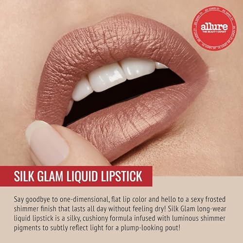 Runway Rogue Silk Glam Liquid Lipstick, Long-Wear Golden-Copper Liquid Lipstick, Couture #TOP1
