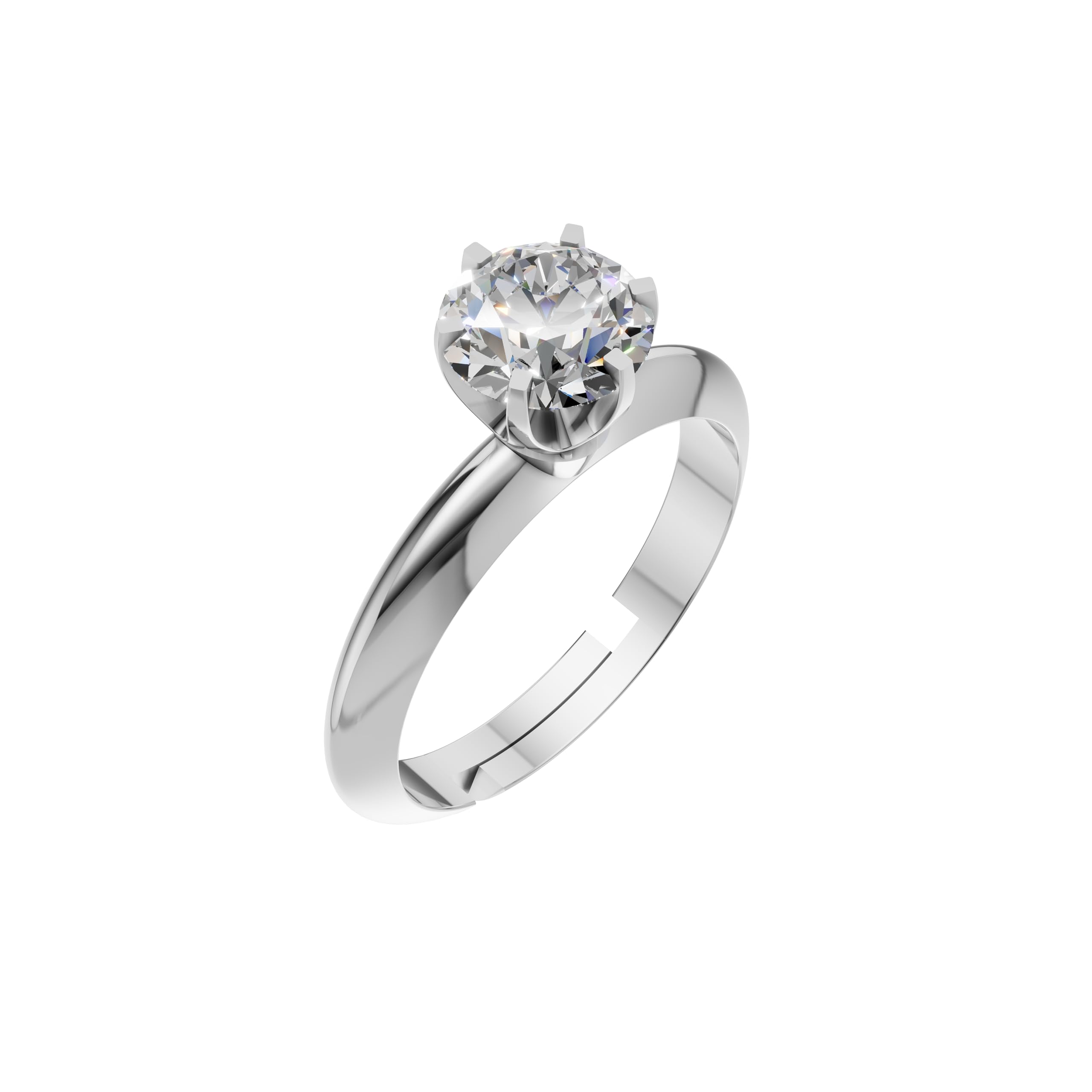 925 Sterling Silver Round Solitaire Ring for Women | Minimal Elegant Design | Pure Silver Ring with Cubic Zirconia | Gift for Girls, Girlfriend & Wife | Anniversary & Cocktail Jewellery-image-21
