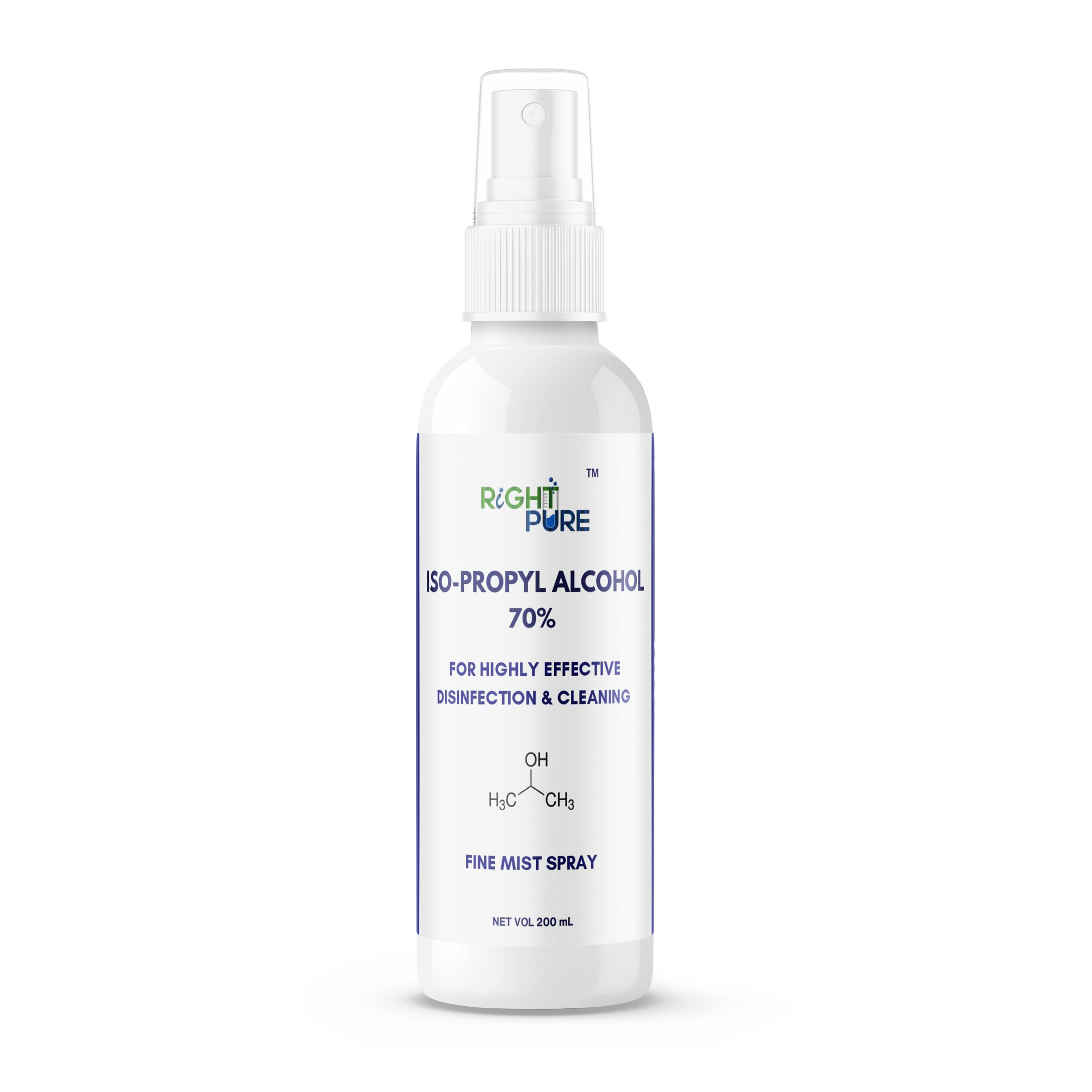 RIGHTPURE® IPA 70% Solution Spray | Isopropyl Alcohol Disinfectant | Multi-Purpose Surface & Hand Sanitizing Spray | 200 ml (Pack of 1)-image-45