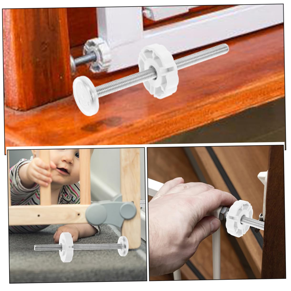 TOYANDONA 5 Ensembles Quincaillerie pour Barrière De Bébé Bariere De Securité Bébé Accessoire De Sécurité pour Bébé Bouton Prises Électriques Pièces De Rechange Porte Bébé Abdos 5 Pièces * 5