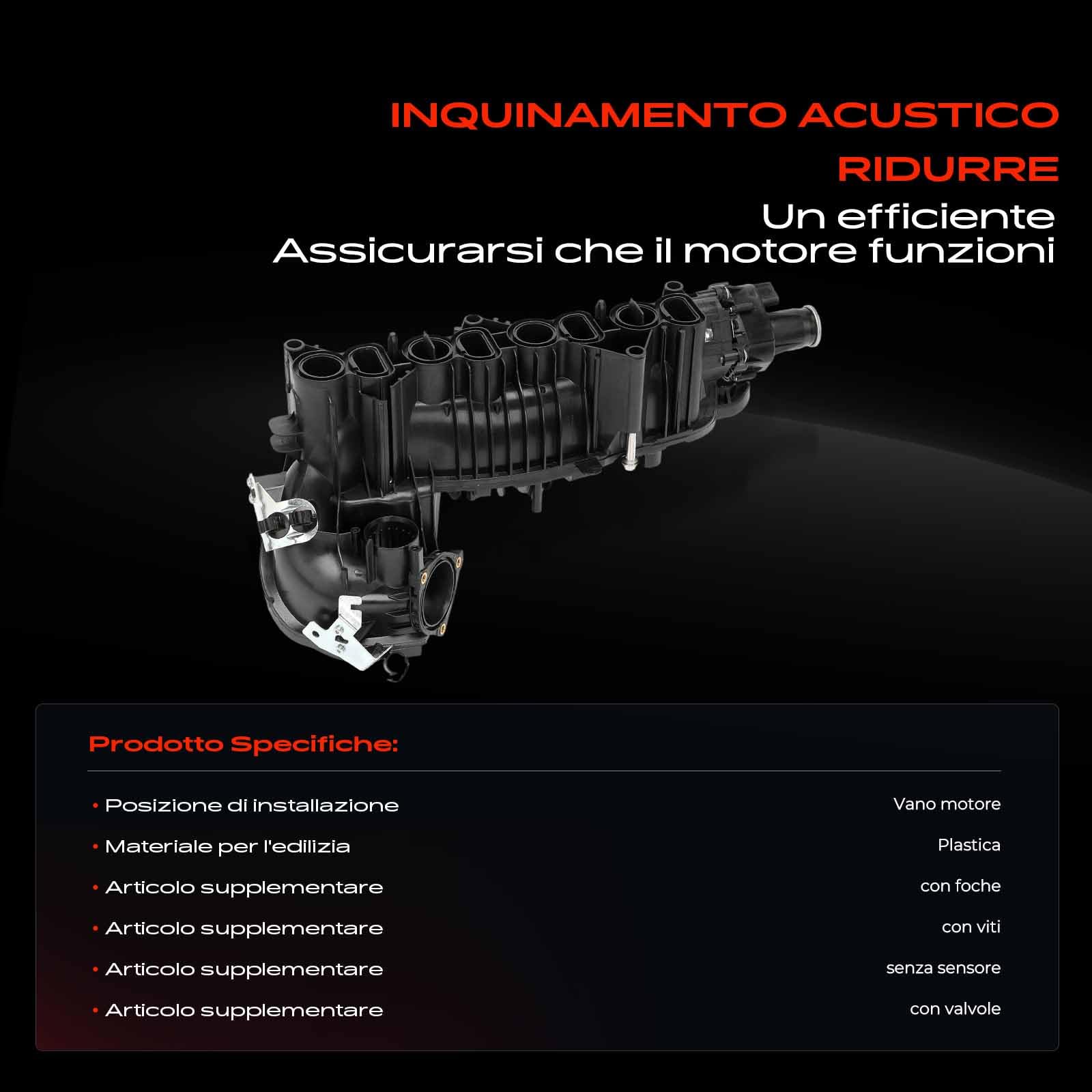 Frankberg Collettore di aspirazione Tubo di aspirazione Diesel Compatibile con Serie 3 Touring E91 2.0L Serie 1 E87 2.0L Serie 3 E90 2.0L Serie 1 E81 2.0L Serie 3 Cabriolet E93 2.0L 11618507239