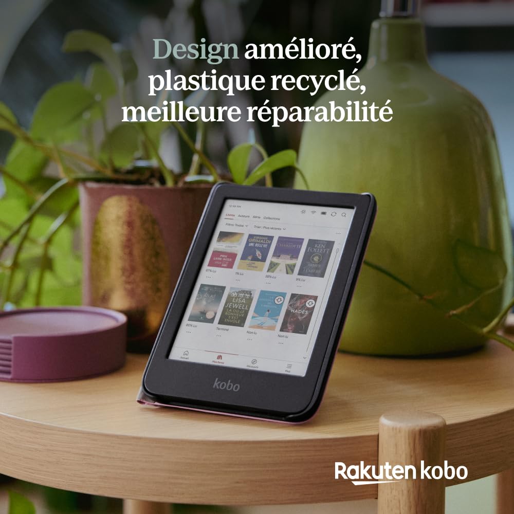 Kobo Clara Colour | Liseuse eBook Couleur | Écran Couleur E Ink Kaleido™ 3 sans Reflets de 6" | Option Mode Sombre | Étanche | Livres Audio | 16 Go de Stockage | Noir