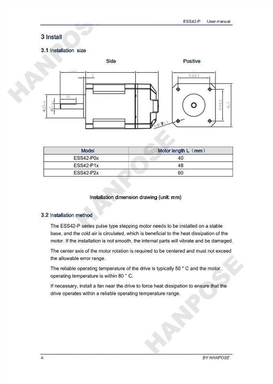 Nema17 - Zintegrowany serwomotor ESS42-P1X-48MM, ze sterownikiem, 0,53 nm, 2, a i hybrydowym (ESS42-P1X-48MM X5PCS)
