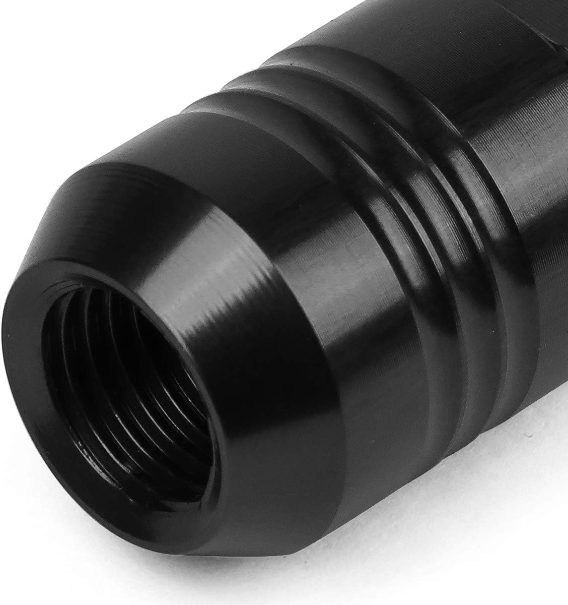 J2 Engineering 20 Pcs 7075 Aluminum Closed End M12 x 1.5 Lug Nuts Set w/Socket Adapter, Black, Fit Conical Seat, LN-T7-007-15-BK