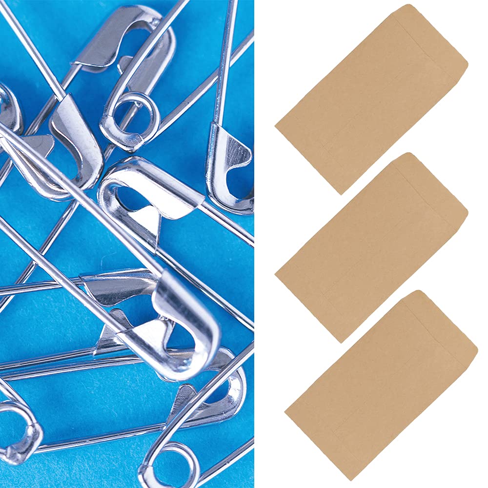 Lot de 200 enveloppes en papier kraft marron pour emballage de pièces de monnaie, bijoux, timbres