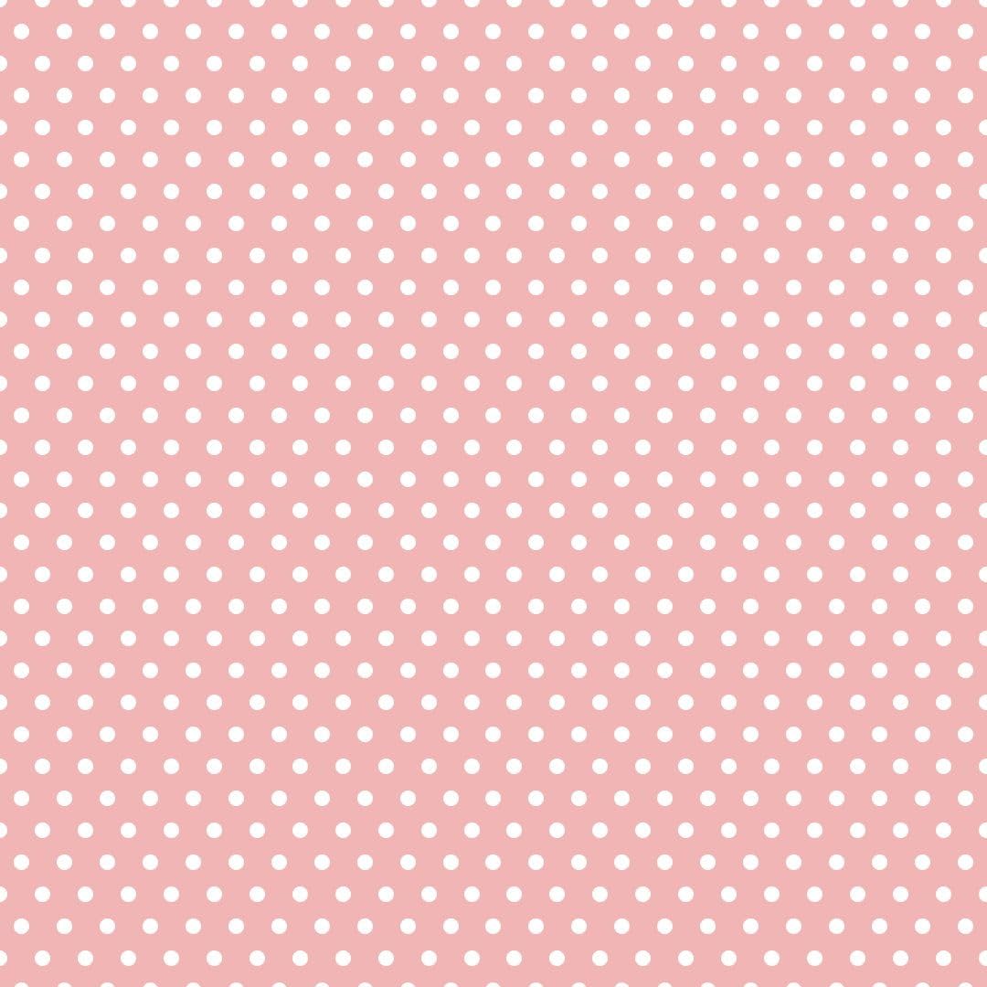 Rose and Hubble Polka Dot Fabric - 45 Inch Wide 100% Cotton Poplin for Dressmaking, Quilting, and Crafting - Soft, Cotton Fabric for Sewing, Apparel, Home Décor, Bag Making (Pale Pink, 1 Metre)