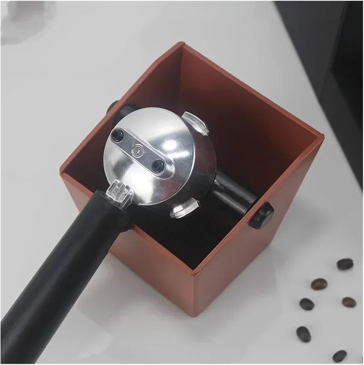 1pc Coffee Knock Box Easy To Clean Espresso Coffee Grounds Container With Removable Knock Bar Baristas Machine Accessories(Black)