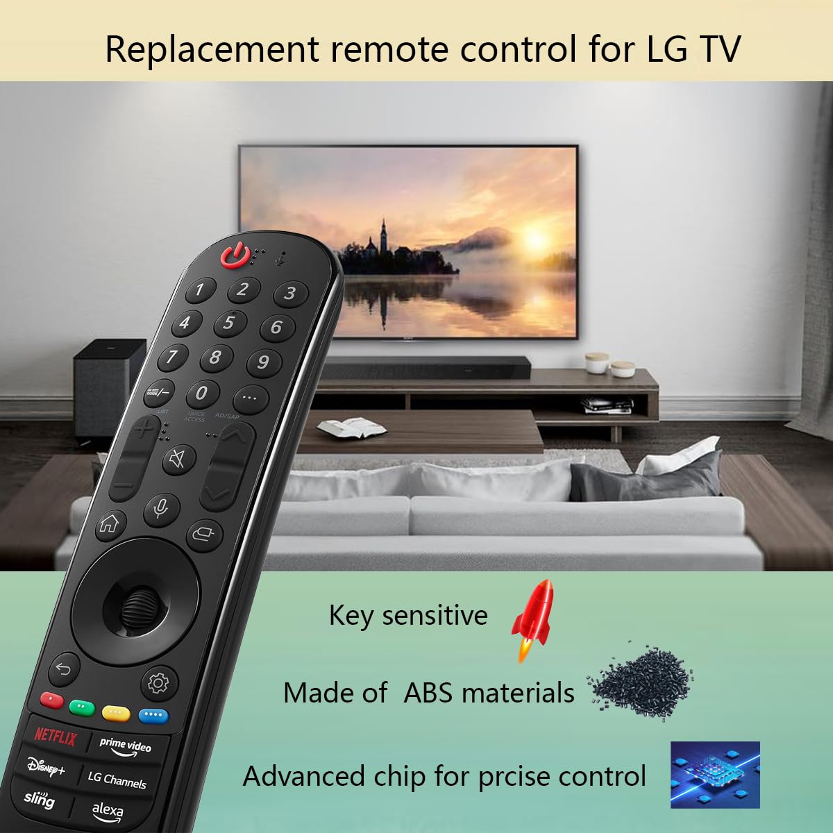 Telecomando Magic Voice di ricambio per LG OLED evo B4 C4 G4 Series UR340C Series UHD Commercial Smart TV OLED83C4PUA OLED55B4PUA OLED65B4PUA OLED77B4PUA 55UR340C9UD 75UR340C9UD 86UR340C9UD