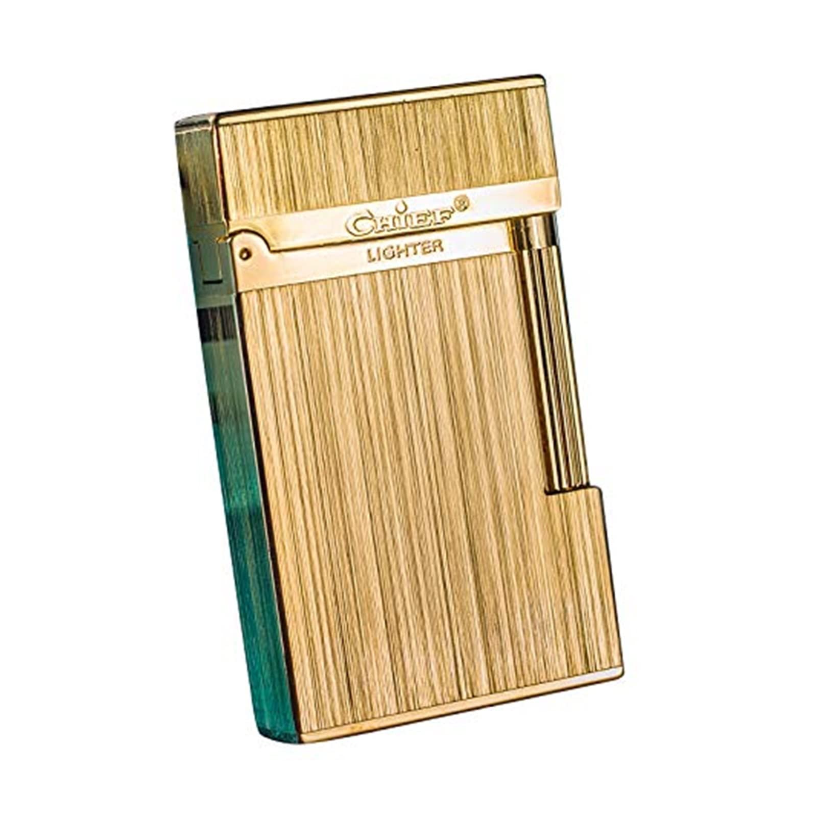 Accendisigari A Fiamma Morbida In Ottone - Ricaricabile, Fiamma Regolabile, Design Metallico, Senza Gas - Foto 2