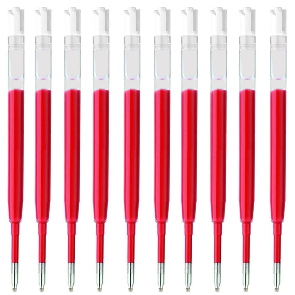 G2 Gel Ink Pen Refills,Quick Drying Smooth Ink for Gel Pens, 0.5mm 0.7mm Fine Point Writing Office Supplies,Pack of 10 (0.5mm Red)