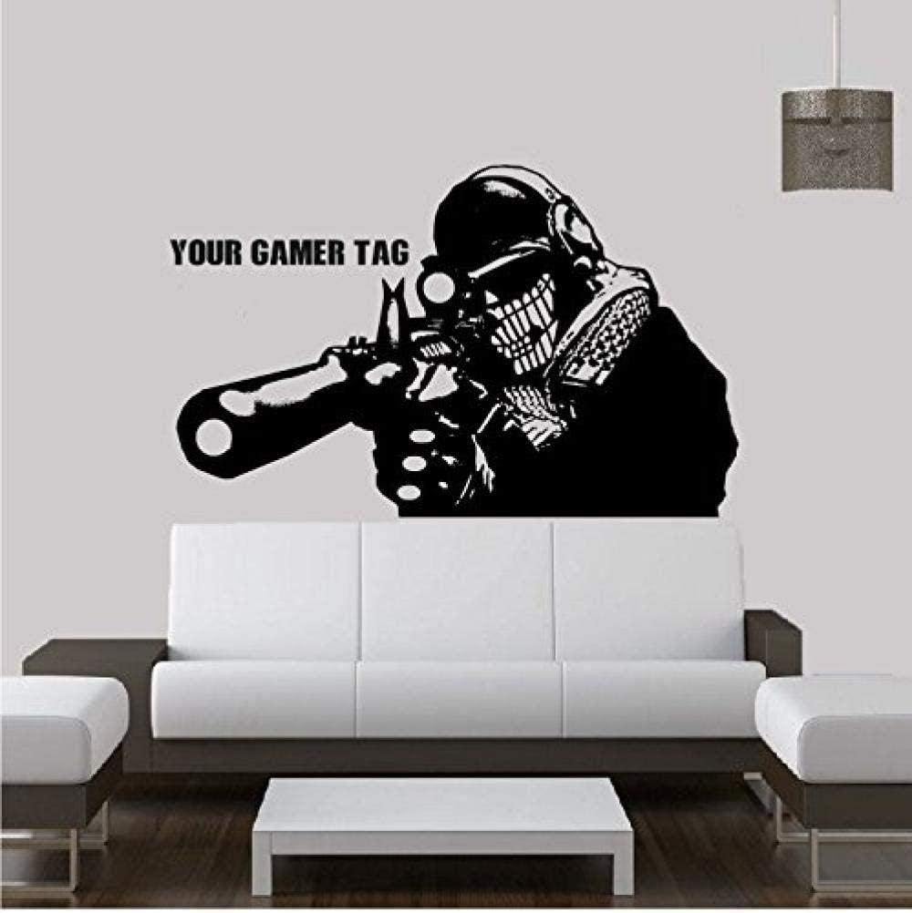 Boy Room Wall Sticker Call of Duty Sniper and Player Creative Wall Decals Living Room Bedroom Children’s Room Office Art Stickers 55 * 100cm
