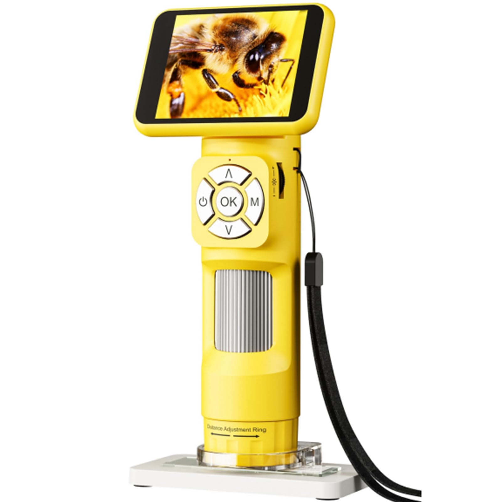 Microscopio Digital de Mano, Pantalla IPS de 2,8 Pulgadas, Aumento de 120X, 8 Luces LED, Lupa Portátil Recargable, Microscopio de Bolsillo con Pinzas para Diapositivas para Adultos y Niños
