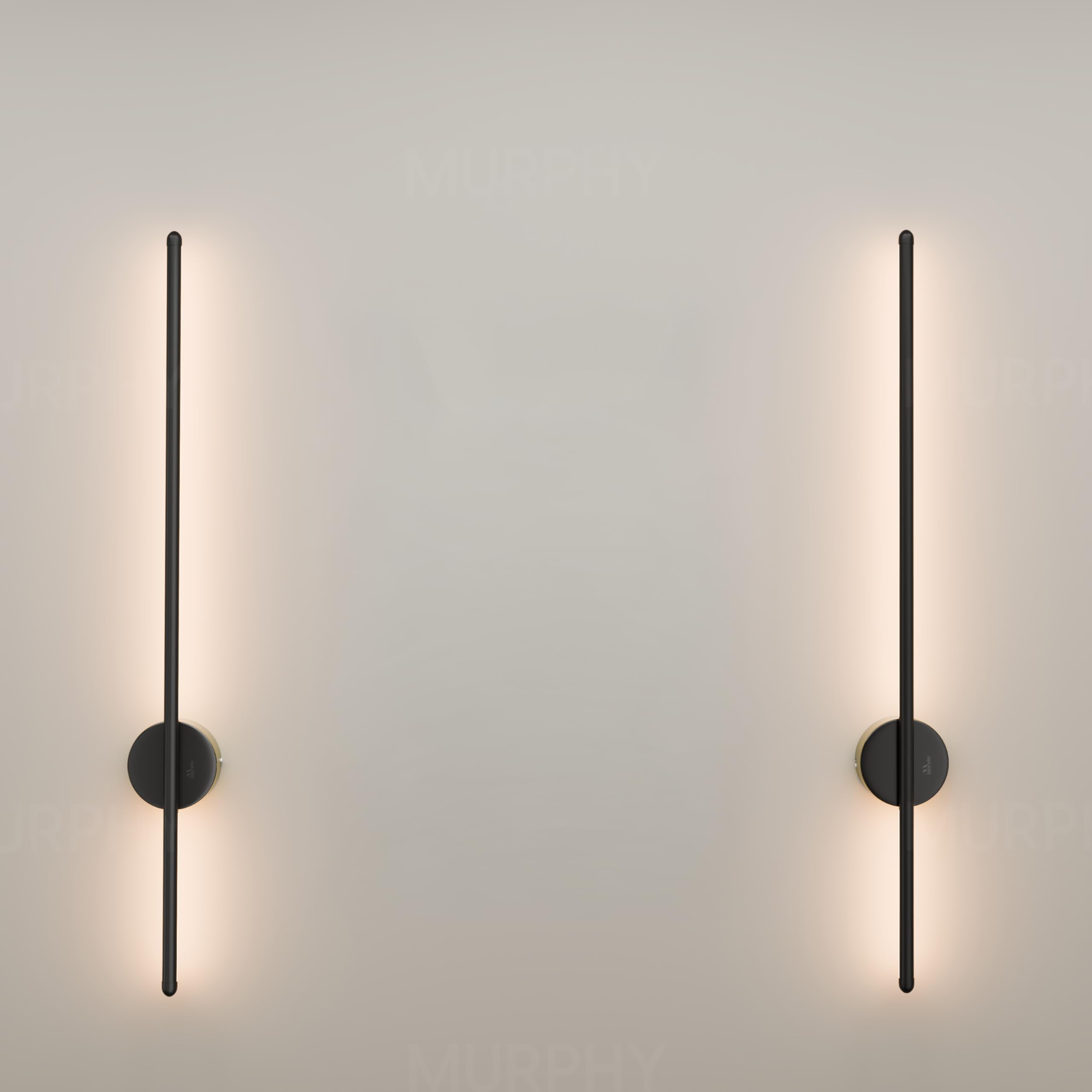 Murphy LED Wall Highlighter – Modern Aluminum Sconce, 3-in-1 Colour Changing –Wall Light, Sleek Black Finish – Easy Install, 2-Year Warranty-Pack of 2