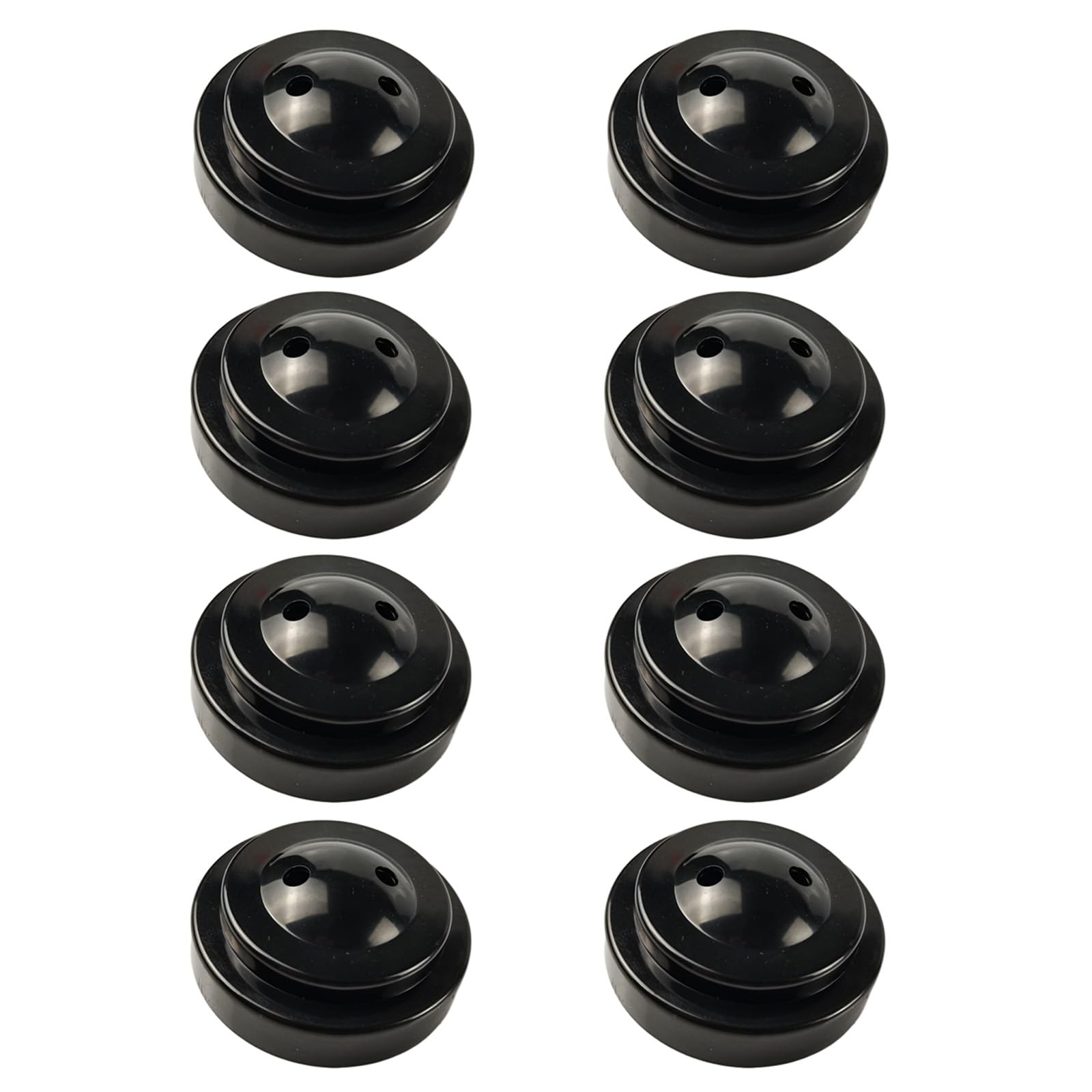 Zigvert 8 Pack Miniature Two Hole Flag Stand Base, Twin Desk Flag Holder, Mini Flag Stand, Two Hole Black Base For 4"x6" 5"x8" Stick Desk Flags, Flag Holders for Almost All Small Mini Flags