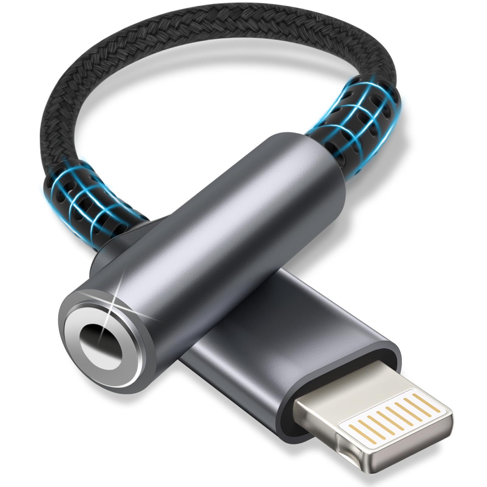 Adattatore Lightning A Jack 3.5 Mm MFi Per IPhone - Compatibile Con IPhone 14/13/12/11/X/8/7, IPad, Bianco