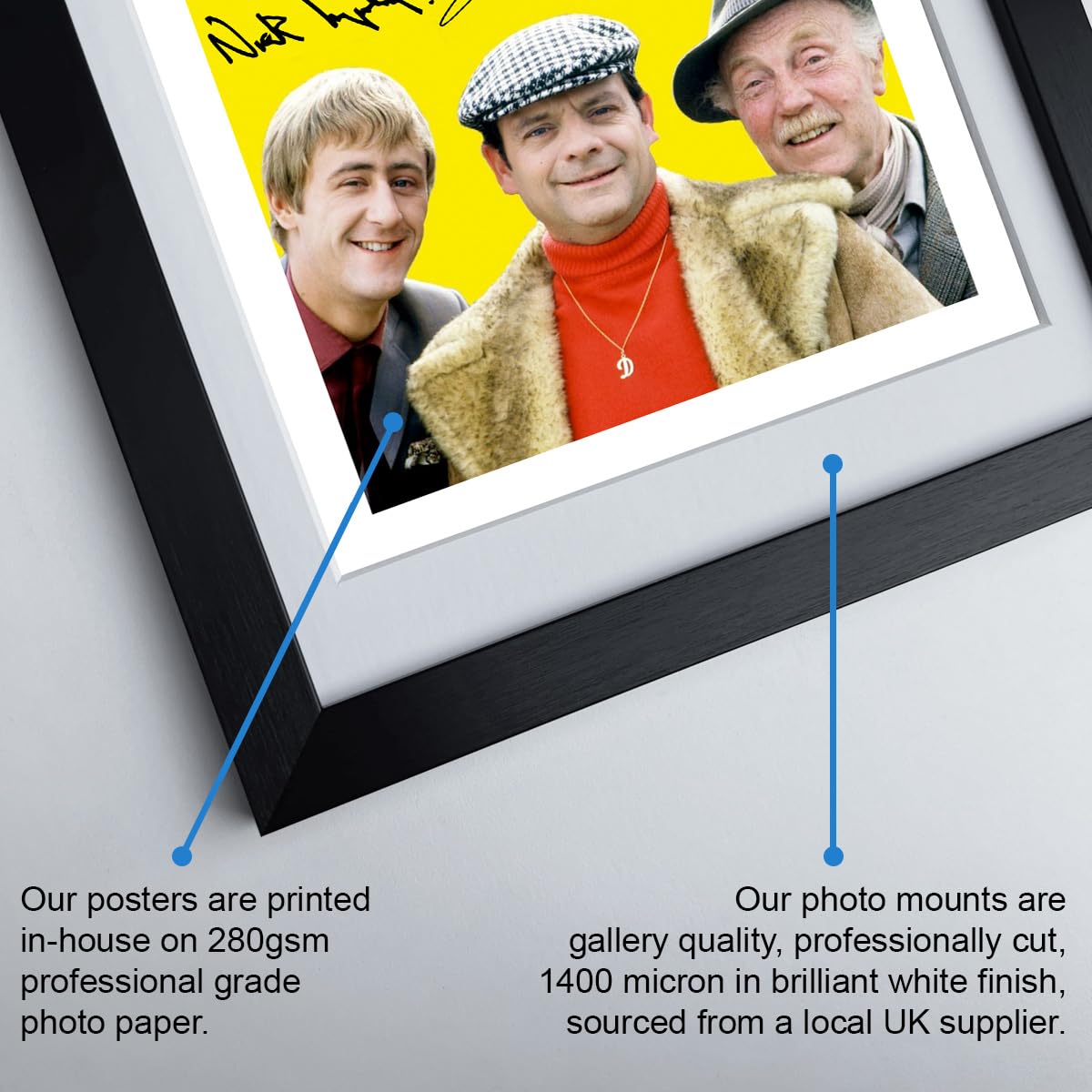 Only Fools and Horses Cast Signed Autograph A4 Poster Photo Print