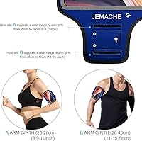Vista 5 de JEMACHE - Brazalete para iPod Touch de 5ª/6ª generación, para correr o ejercitar, entrenar o hacer deporte, para iPod Touch 5/6 generación, con Azul