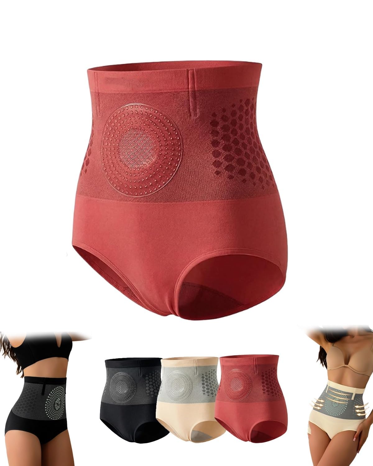 Pauraju Figurformende Unterwäsche Thermogene Fettverbrennungs-Formungsshorts, 4-in-1 Fettverbrennungsshorts, Figurformende Shorts Mit Hohem Bund Und Bauchkontrolle Für Damen Hosen Shapewear Hose