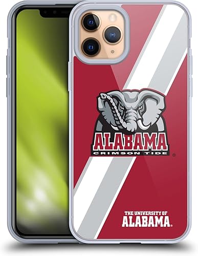Miniatura 163 de Head Case Designs Funda de gel con logotipo oficial de la Universidad de Alabama UA [protección de grado militar] compatible con Apple iPhone 11