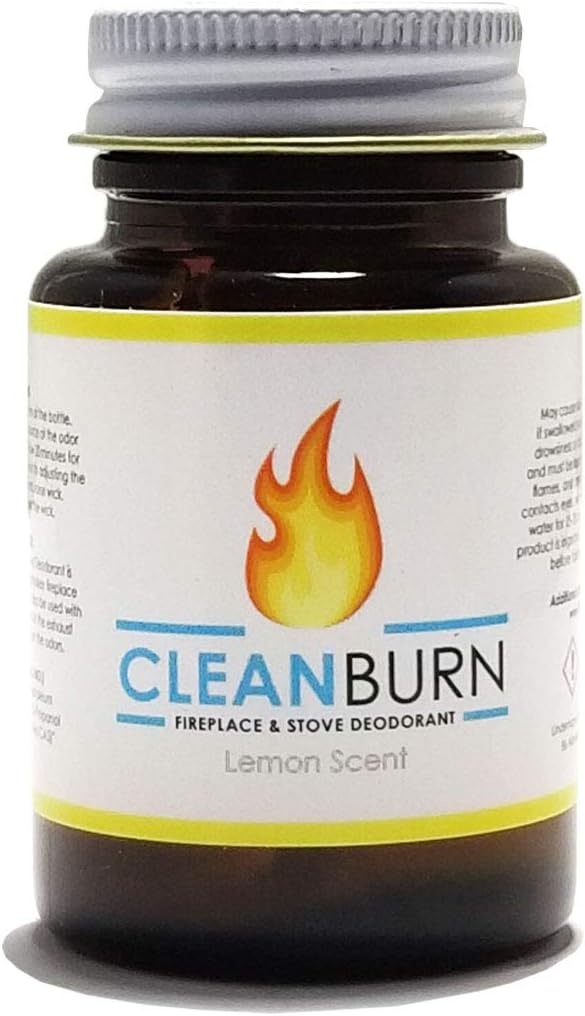 Fireplace and Stove Deodorant - Smoke Odor Eliminator, Efficient Fireplace Smell Eliminator - Perfect for Stoves, Fireplaces and Chimneys, 1.5 oz. Lemon Scent