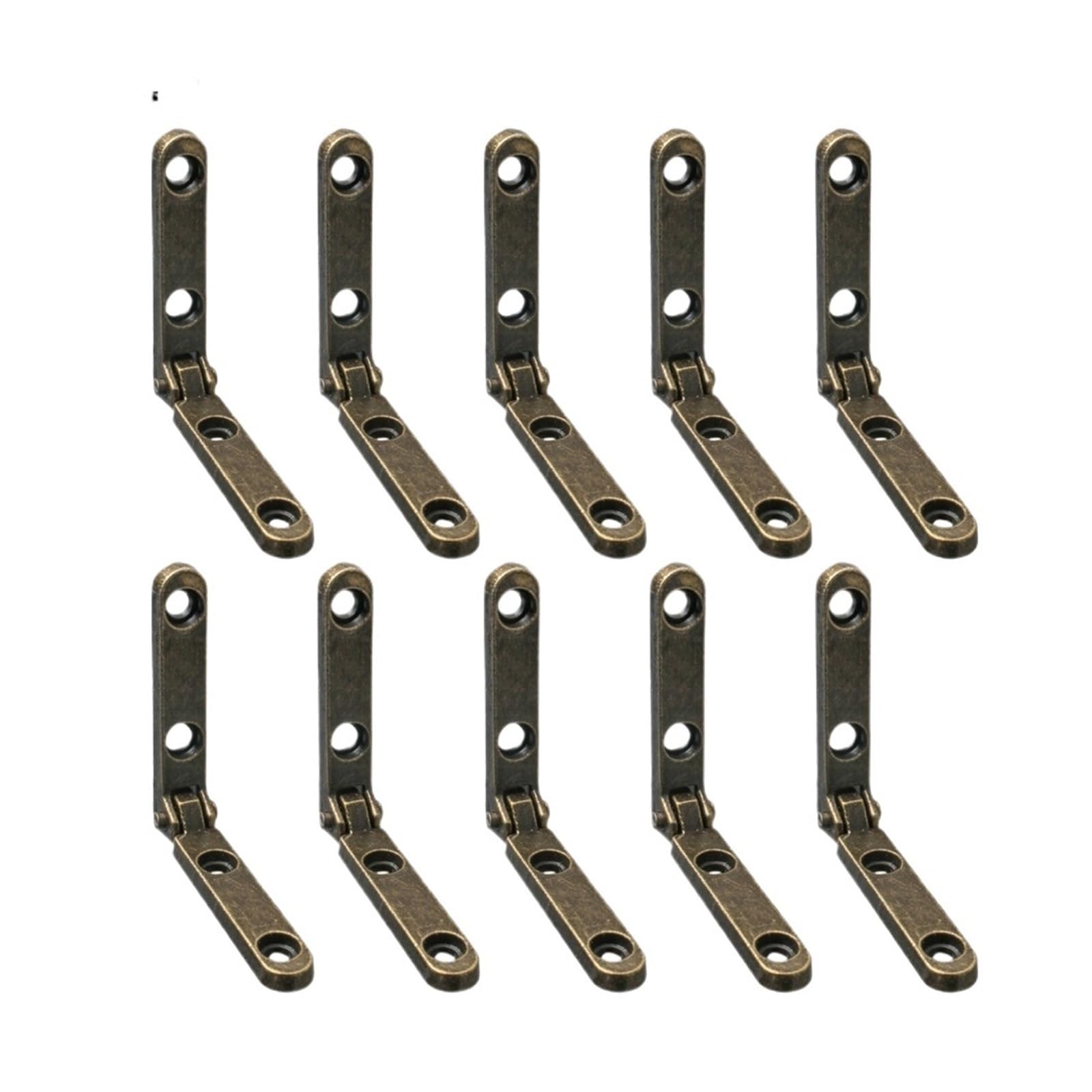Charnière de support pliante pour restaurer une boîte à bijoux ancienne en bois, lot de 10