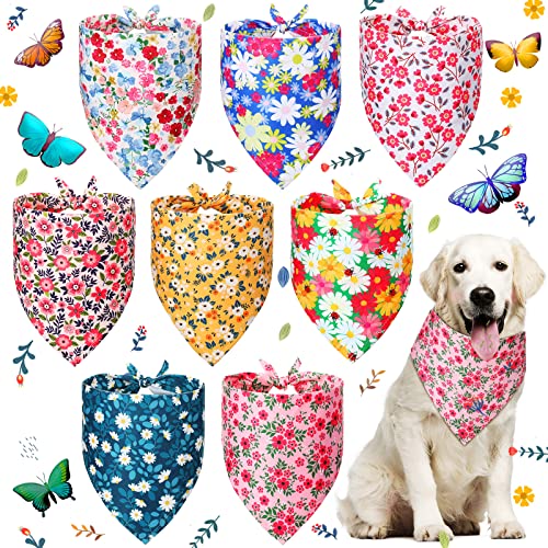 Weewooday-8-Pieces-Dog-Bandanas-for-Summer-Flower-Print-Triangle-Bibs-Floral-Puppy-Scarf-Kerchief-Accessories-for-Dogs-Cats-PetsL-Cute-Flower-Patterns - Cucciolini Doodles   Weewooday-8-Pieces-Dog-Bandanas-for-Summer-Flower-Print-Triangle-Bibs-Floral-Puppy-Scarf-Kerchief-Accessories-for-Dogs-Cats-PetsL-Cute-Flower-Patterns