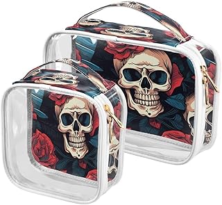 ALAZA Funny Sugar Skull Red Rose Flower 2 Pcs...
