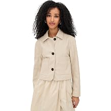 [BLANKNYC] Womens Cloud Dancer Faux Leather Jacket