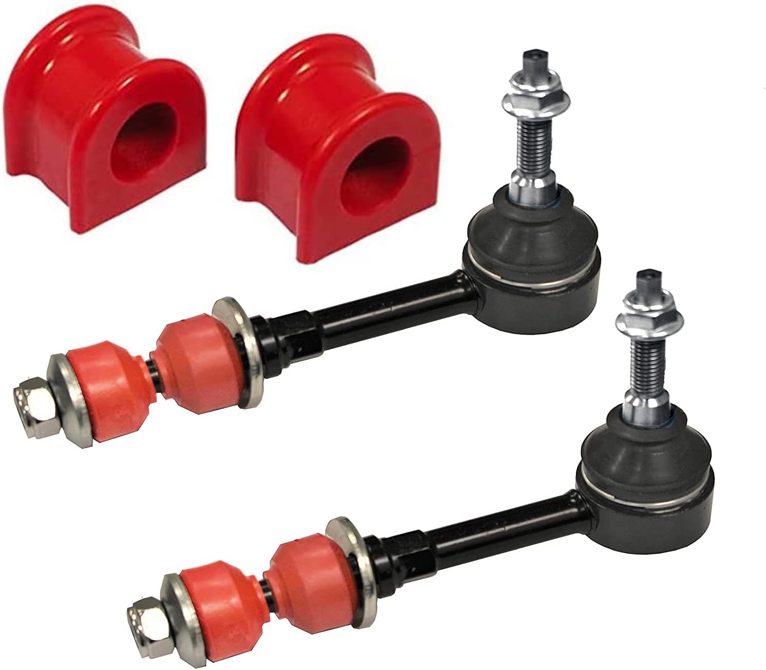 4PC Front Right/Left Stabilizer Link Kit + Code Red Bushings FITS Ram 2500 3500, 4WD 2003-2005