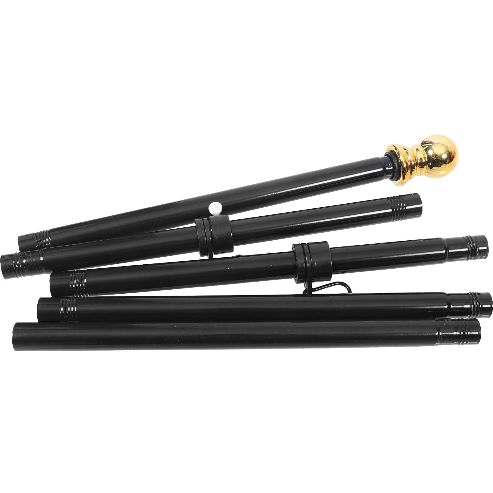 MAGICLULU Asta Funzione di Rotazione Antiruggine in Acciaio Inossidabile per Bandiera 1,8 M Nero Resistente e Stabile per Giardino e Cortile