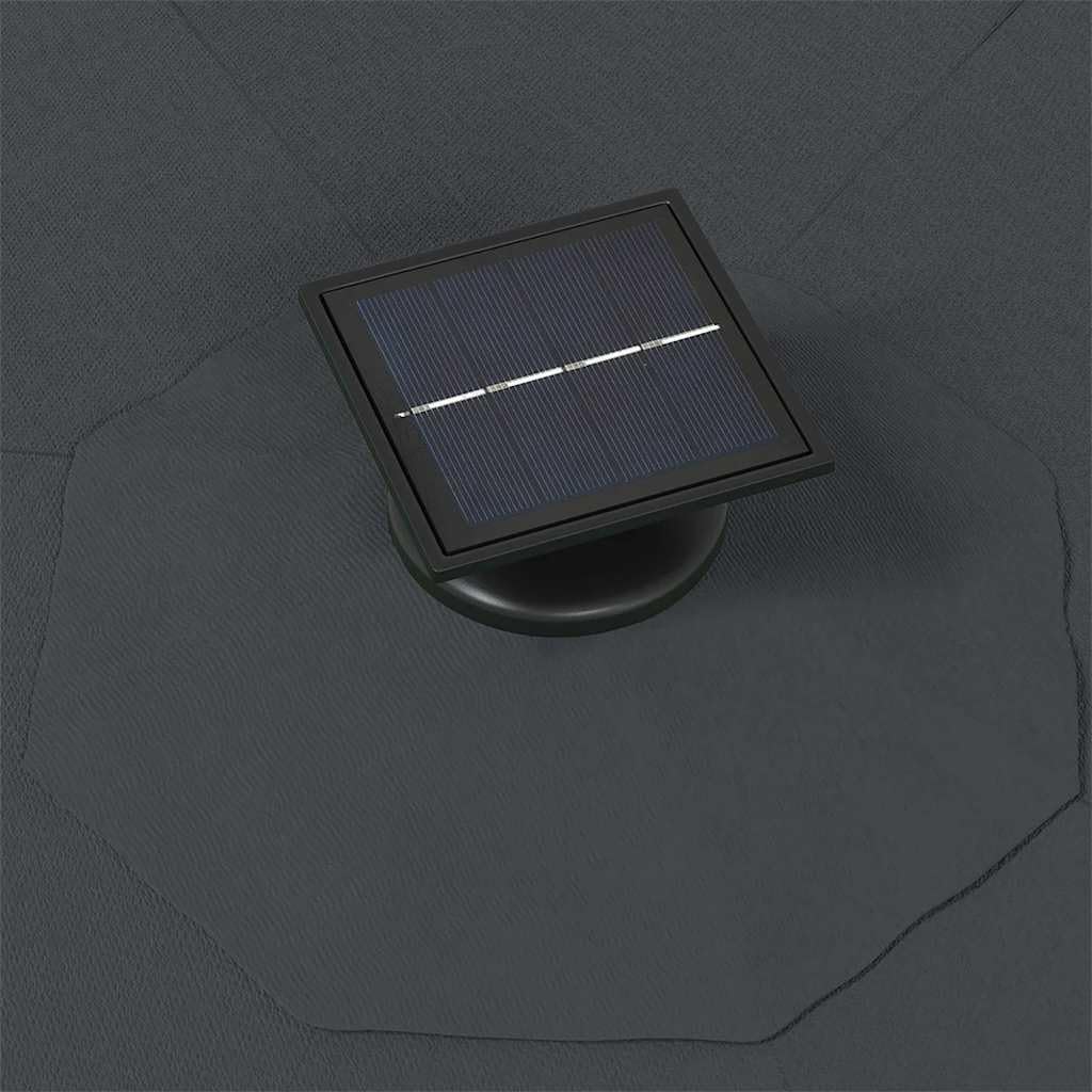 Genérico Sombrilla de jardín de Pared con Luces LED Antracita 300 cm,Casa y jardín,Jardín,Artículos de Exterior,Sombrillas,312524