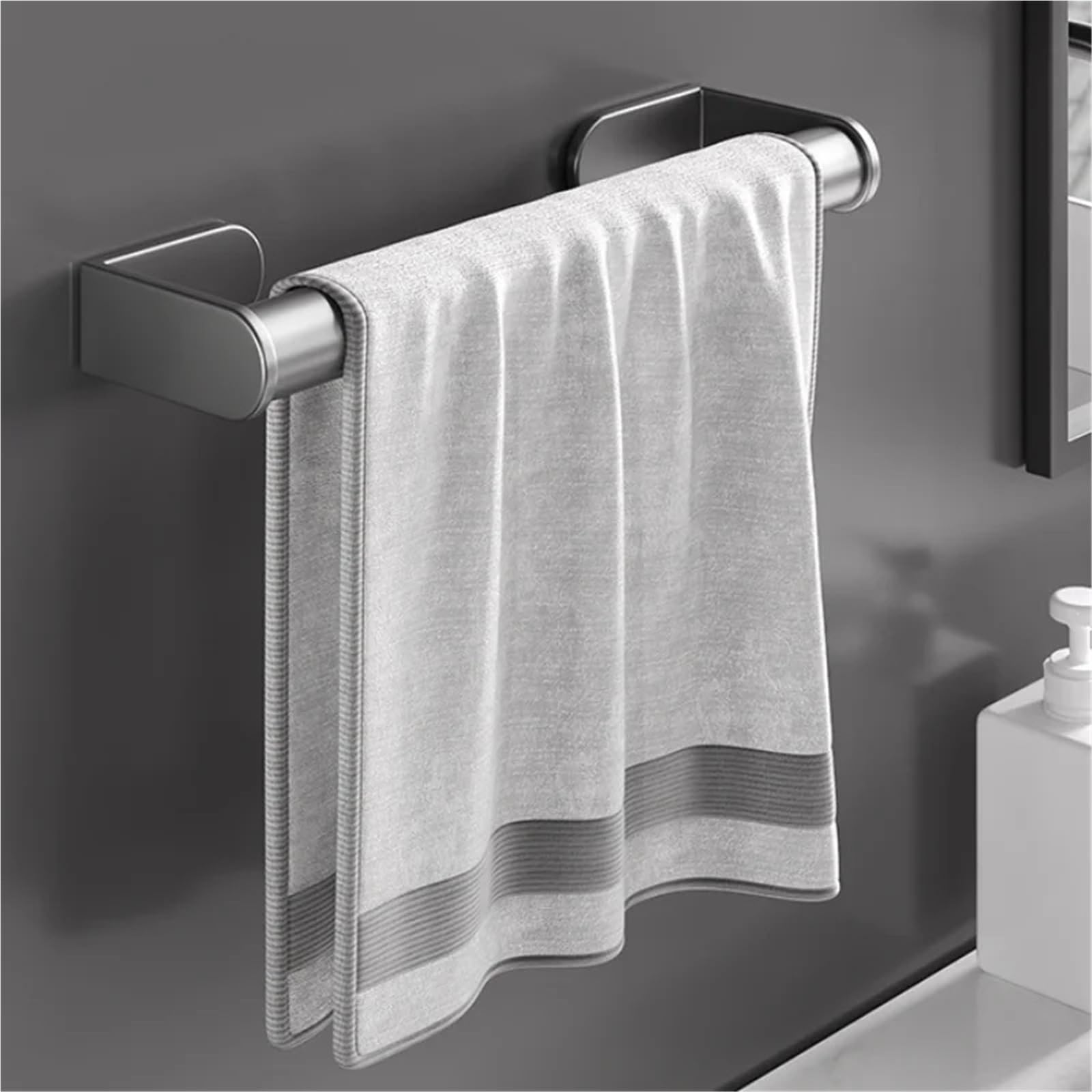 Barras de Apoyo para baños Agarre para baño, Barra de Seguridad para Inodoro, Barra de Agarre para Ducha(4 Hooks Rod 60CM)